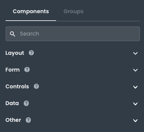App Components Categories