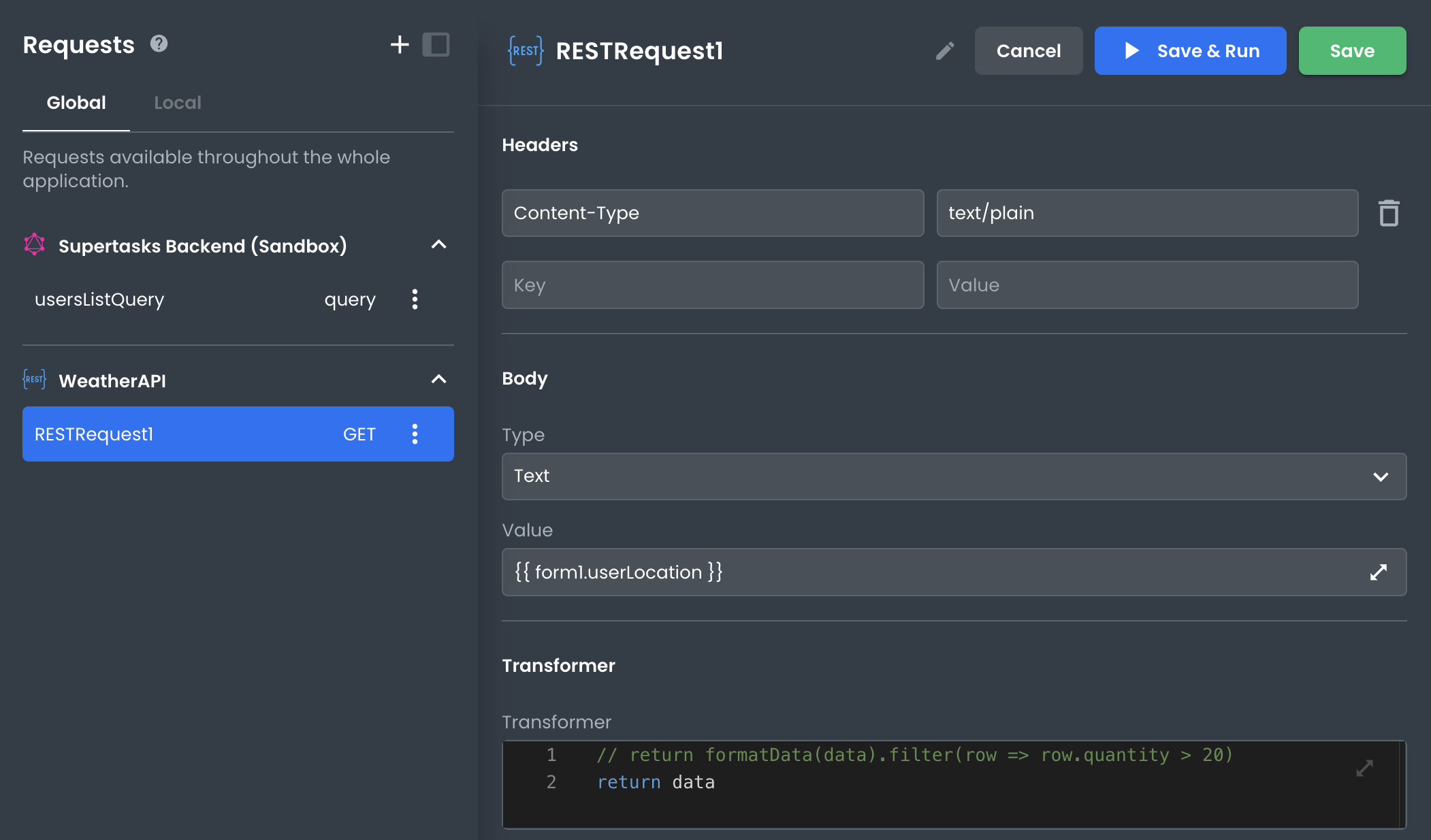 &quot;Running GraphQL Request with Variables