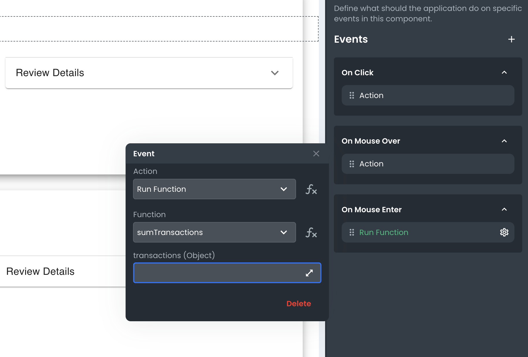 Event on Component