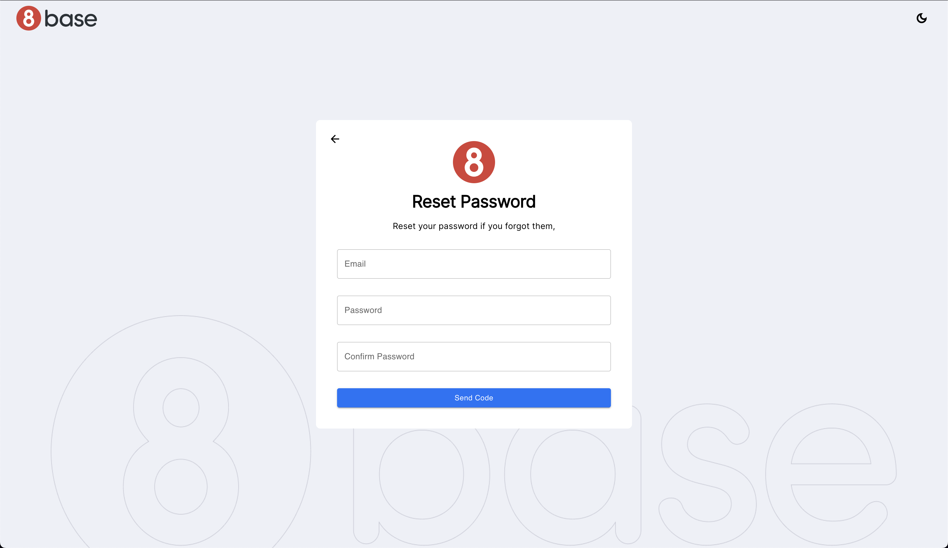 Forgot Password Page