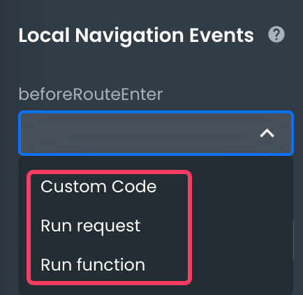 Navigation events