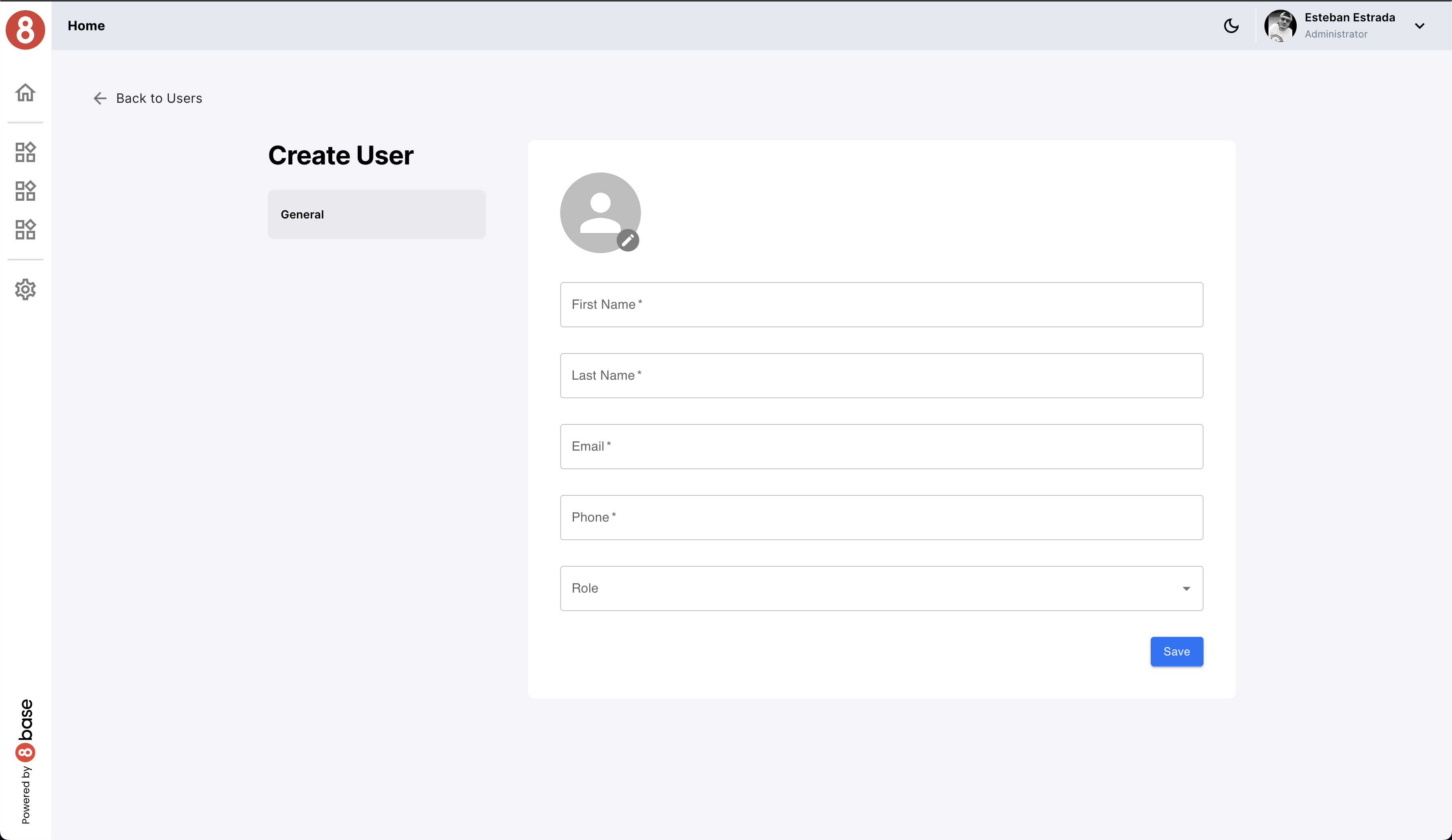 User Create Page