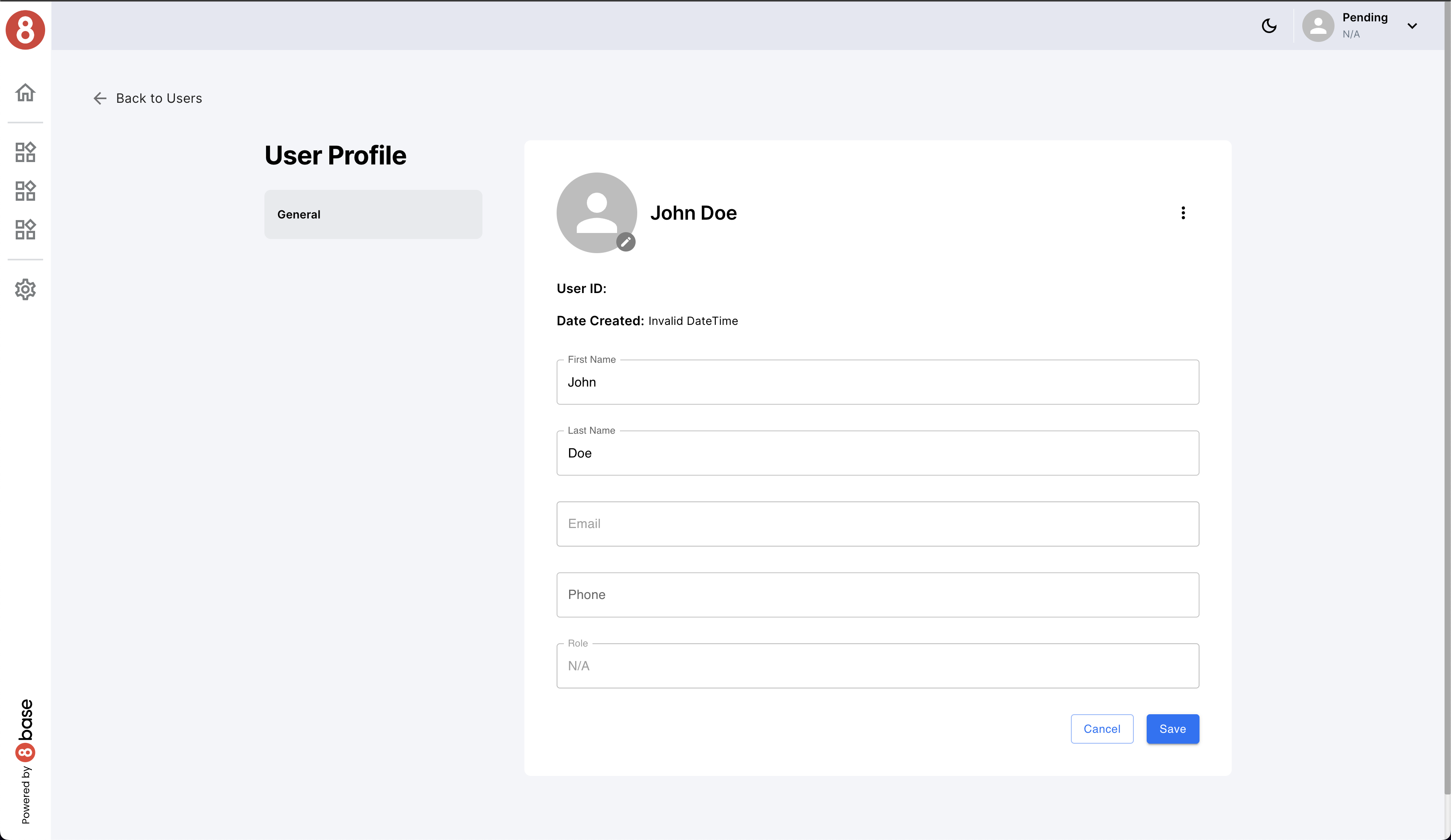 User Profile Page